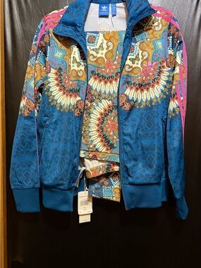 Adidas Originals X Farm Rio Borbomix butterfly Track Jacket & legging.